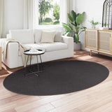 Vidaxl vloerkleden ovaal huarte antraciet 160 x 230 cm 100% polyester