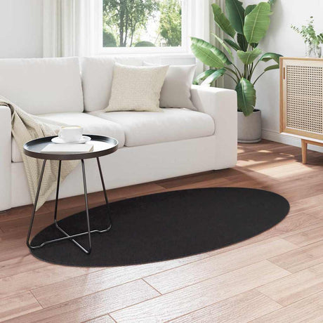 Vidaxl tapijt huarte zwart 80 x 150 cm 100% polyester