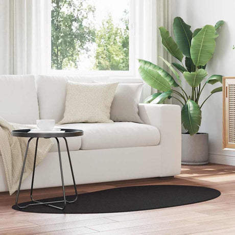 Vidaxl tapijt huarte zwart 80 x 150 cm polyester