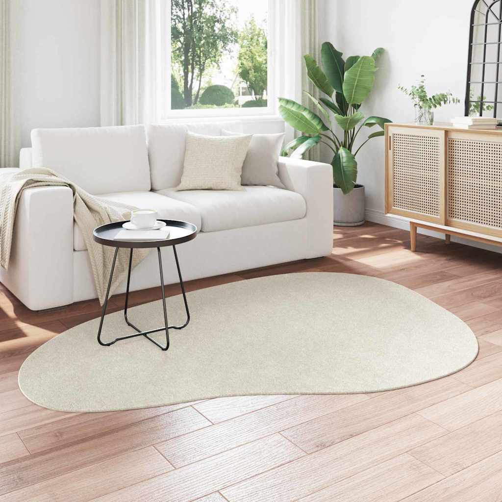 Vidaxl tapijt huarte crèmekleurig 140 x 200 cm polyester