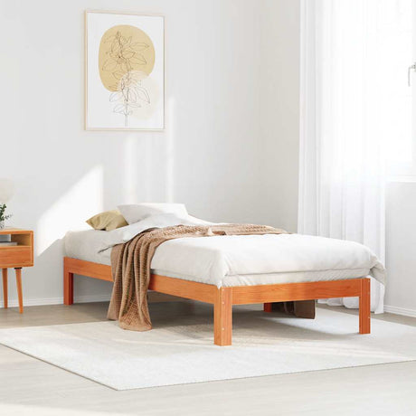 Vidaxl bedframe zonder matras massief grenenhout wasbruin 80x200 cm
