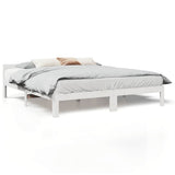 Vidaxl bedframe zonder matras massief grenenhout wit 160x200 cm