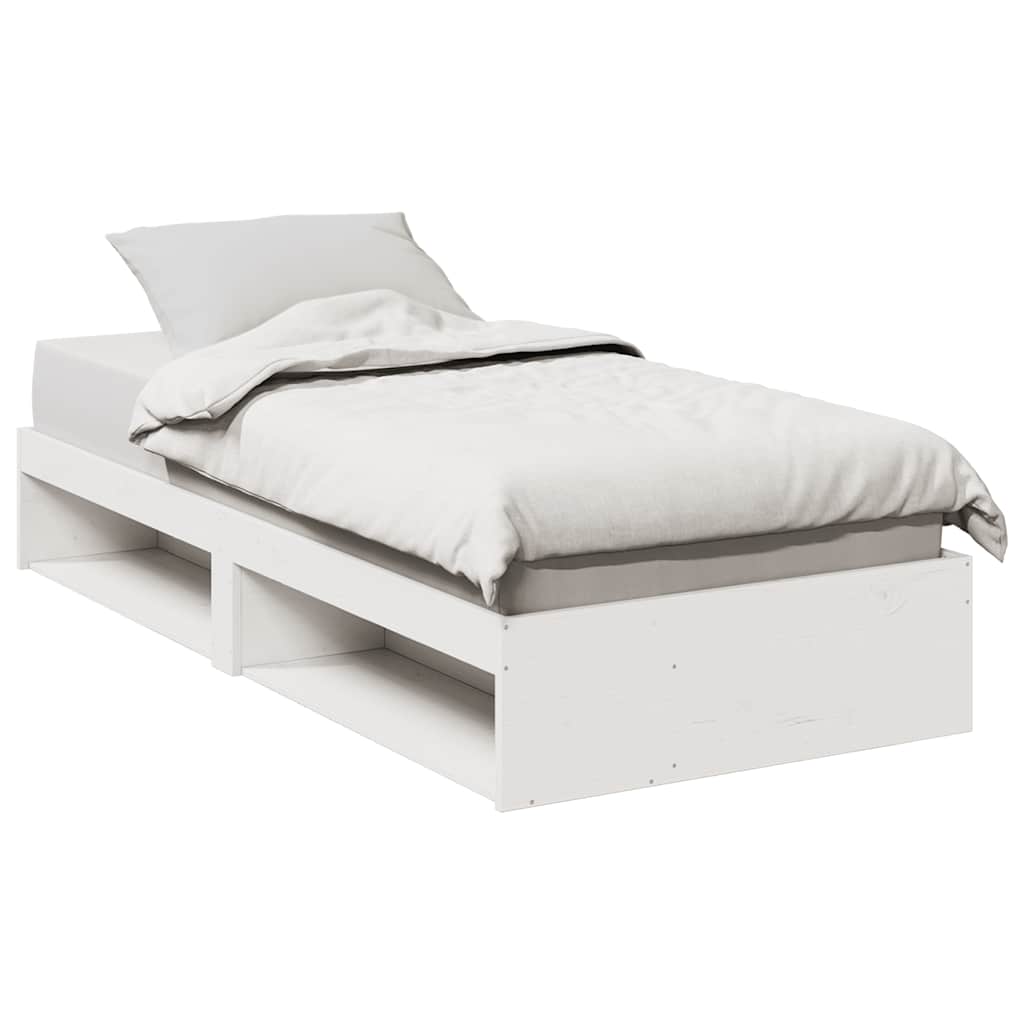 Vidaxl slaapbank zonder matras 80x200 cm massief grenenhout wit