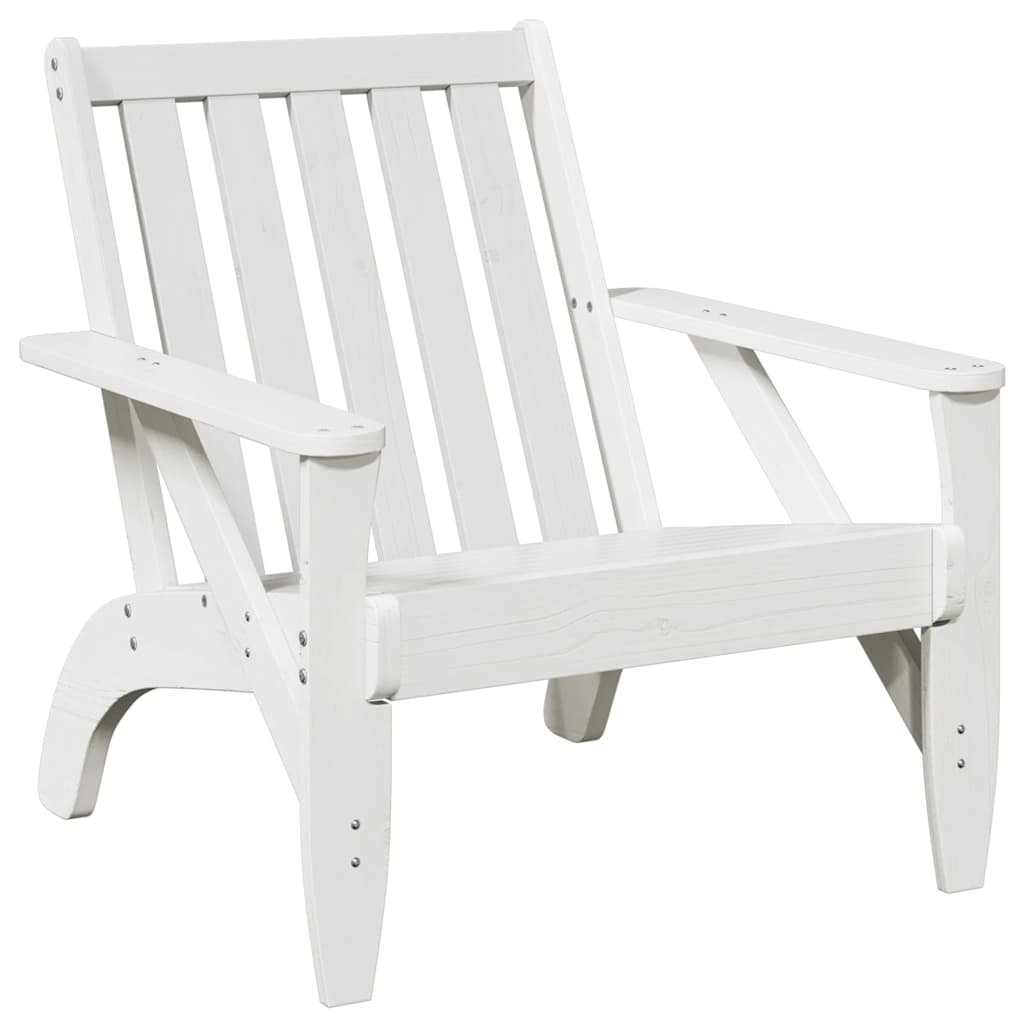 Vidaxl tuinstoel adirondack 75x77x77 cm massief grenenhout wit