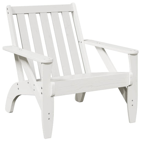Vidaxl tuinstoel adirondack 75x77x77 cm massief grenenhout wit