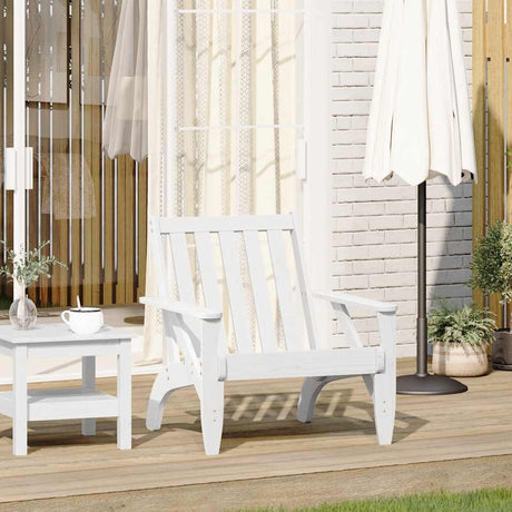 Vidaxl tuinstoel adirondack 75x77x77 cm massief grenenhout wit