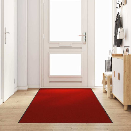 Vidaxl deurmat anders rood en zwart 120 x 400 cm polyamide en pvc