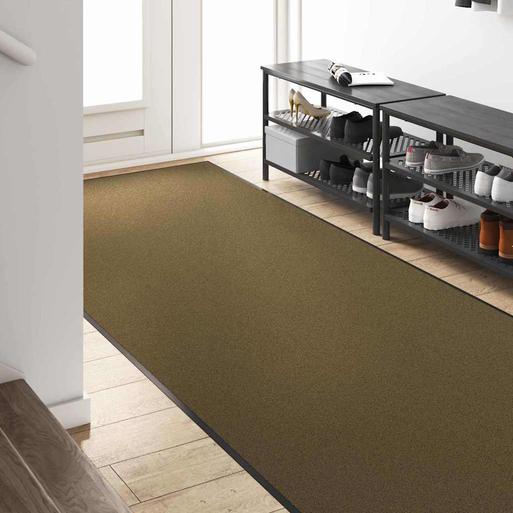 Vidaxl deurmat anders bruin en zwart 120 x 250 cm polyamide en pvc