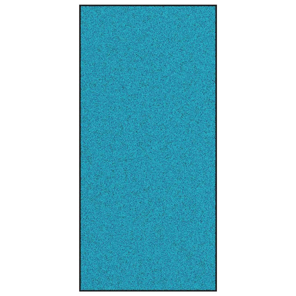 Vidaxl deurmat anders cyaan en zwart 120 x 250 cm polyamide en pvc
