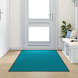Vidaxl deurmat cyaan en zwart 120 x 300 cm 100% polyamide