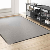 Vidaxl deurmat grijs en zwart 120 x 180 cm polypropyleen en vinyl