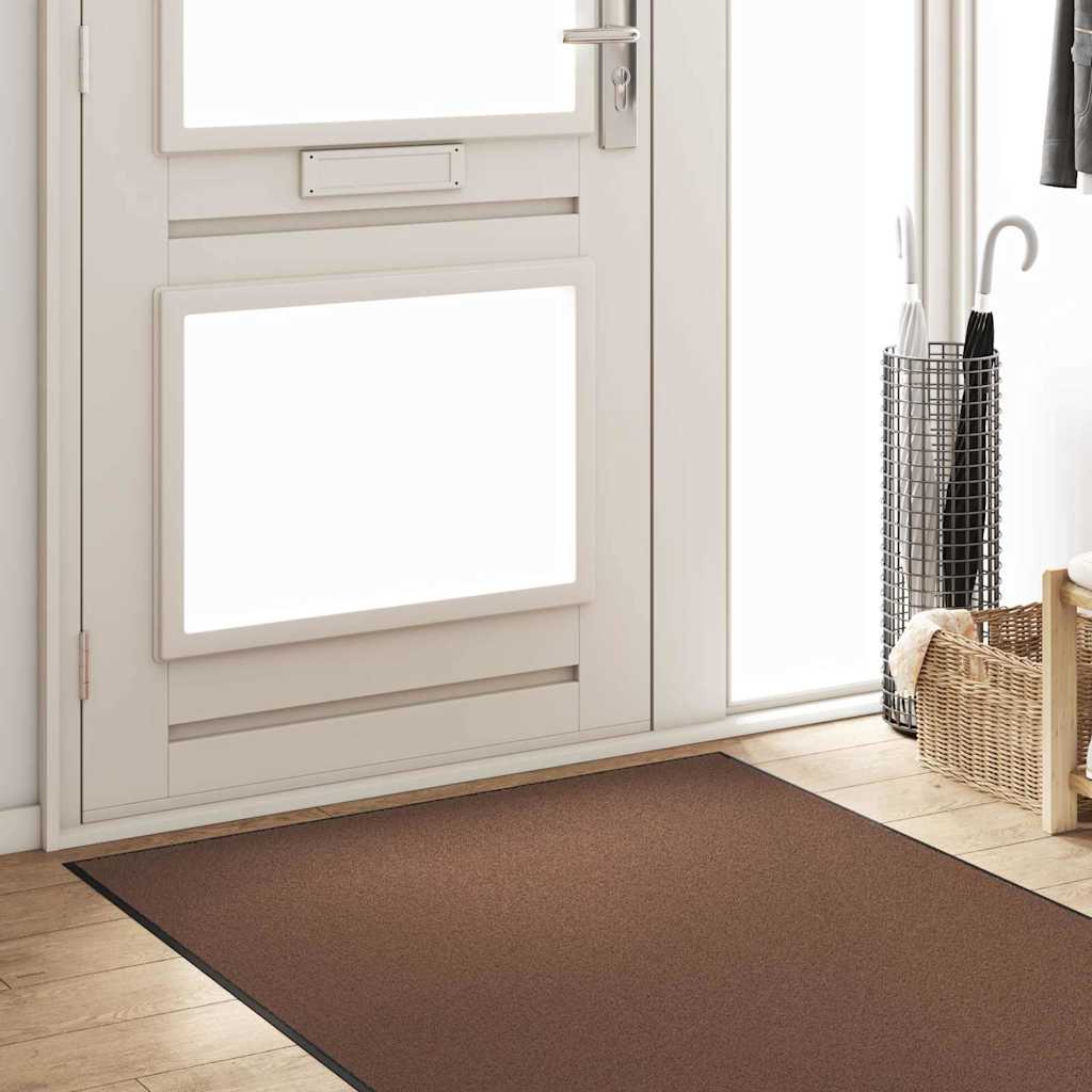 Vidaxl deurmat bruin en zwart 120 x 300 cm polypropyleen en vinyl