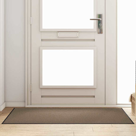 Vidaxl deurmat beige en zwart 90 x 150 cm 100% polyamide