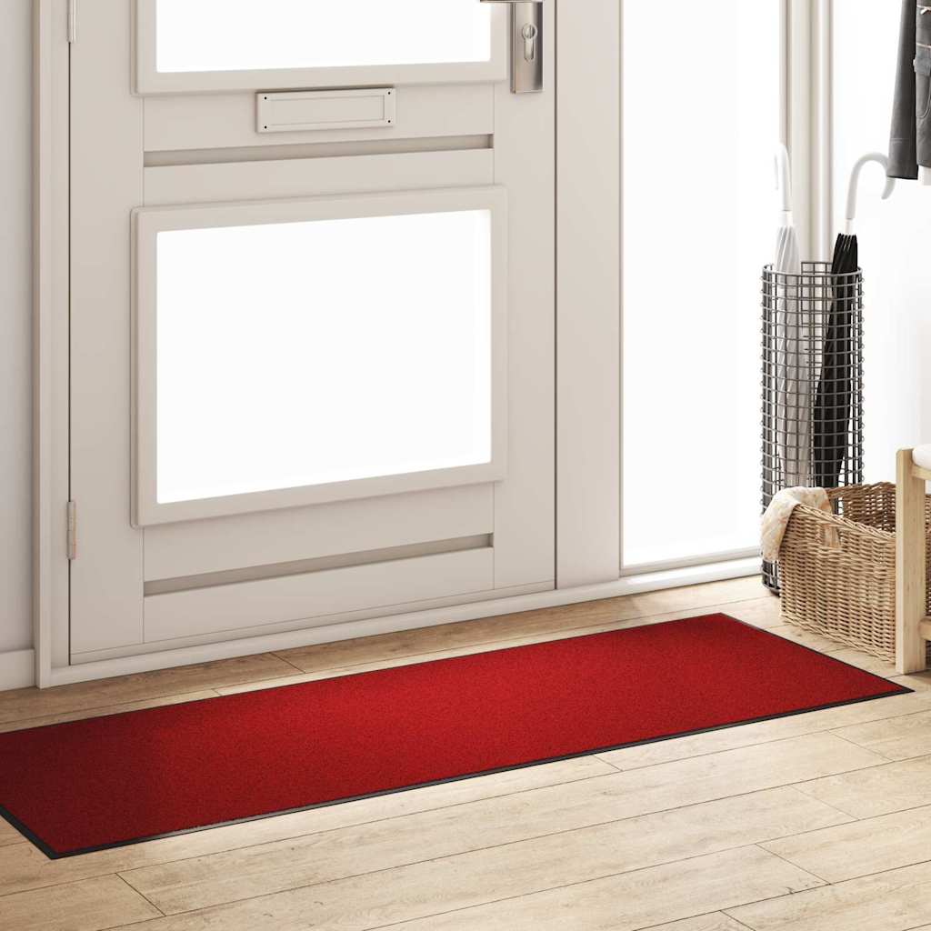 Vidaxl deurmat anders rood en zwart 60 x 180 cm polypropyleen en vinyl
