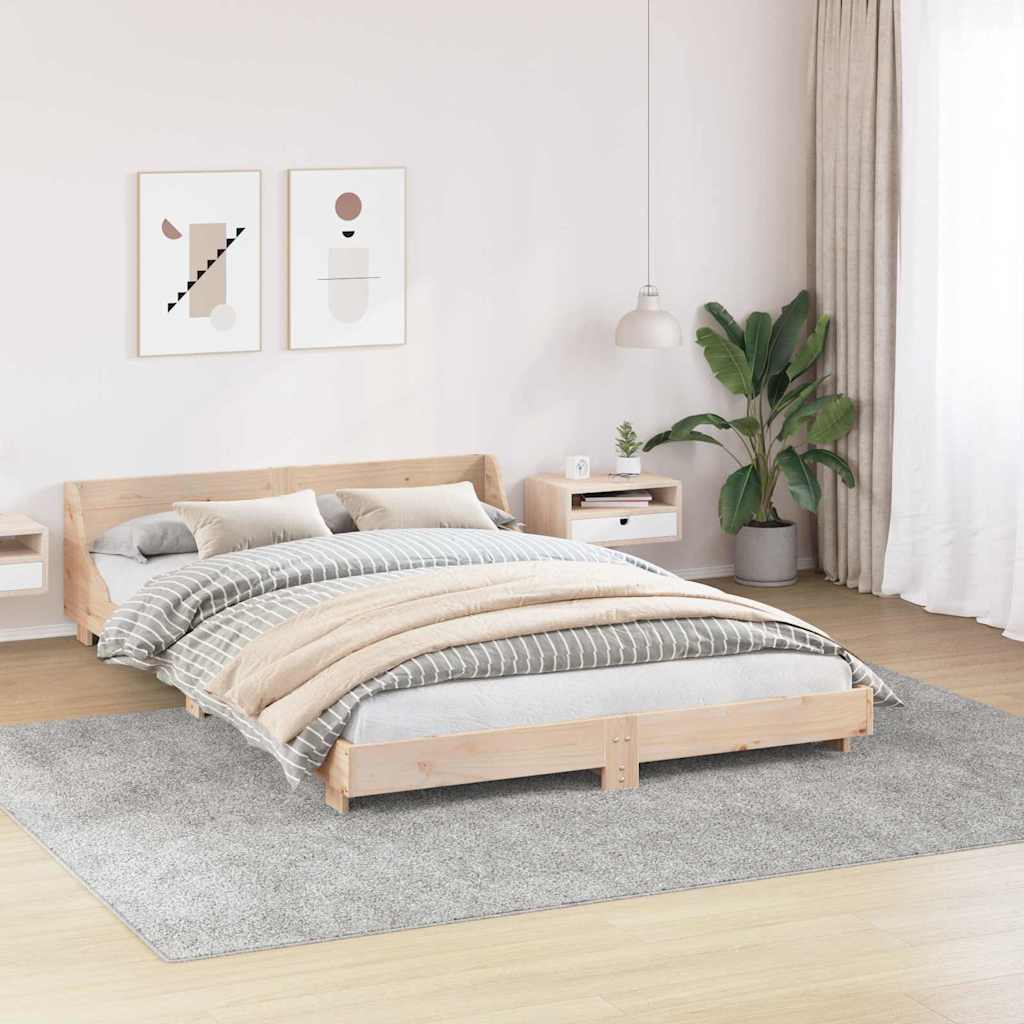 Vidaxl antislip shaggy tapijt grijs 240 x 340 cm pp