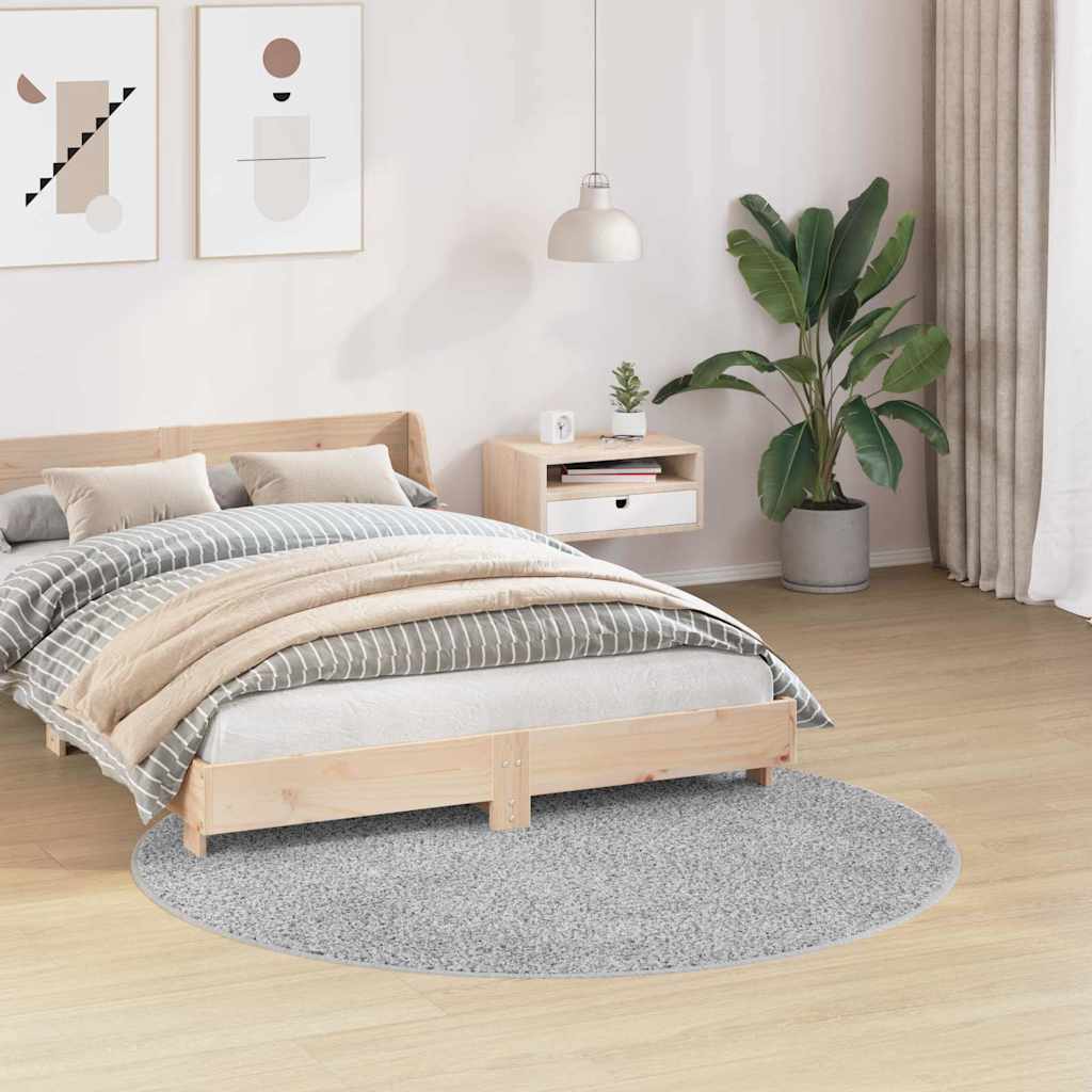 Vidaxl antislip shaggy tapijt grijs 160 x 160 cm pp