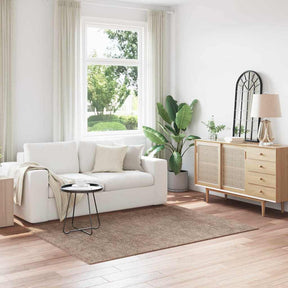 Vidaxl antislip shaggy tapijt bruin 140 x 200 cm pp