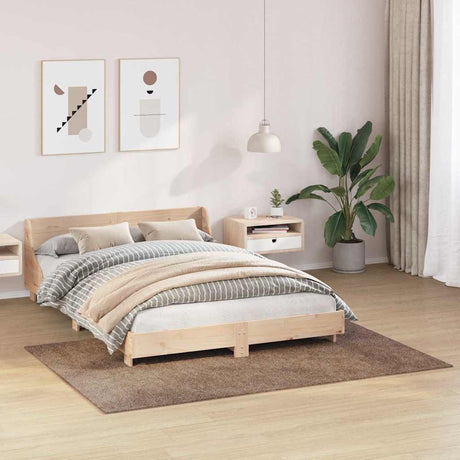 Vidaxl antislip shaggy tapijt bruin 140 x 200 cm pp