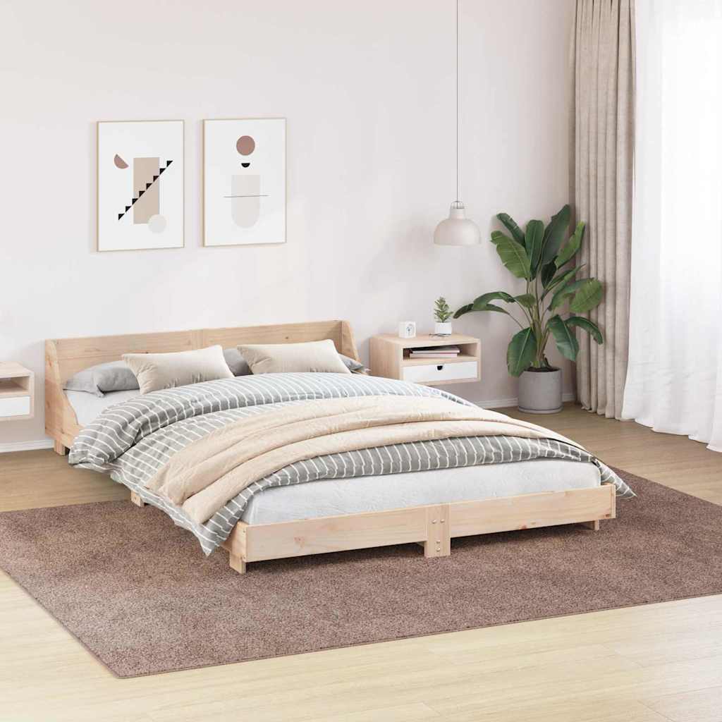 Vidaxl antislip shaggy tapijt bruin 240 x 340 cm pp