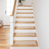 Vidaxl antislip trapmatten 15 st 75 x 20 cm crème pp rechthoekig