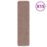 Vidaxl antislip trapmatten 15 pcs lichtbruin 75 x 20 cm pp