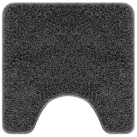 Vidaxl antislip badmat met toilet cut donkergrijs 50 x 50 cm pp