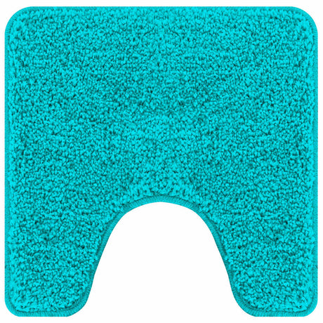 Vidaxl antislip badmat met toilet cut turquoise 50 x 50 cm pp
