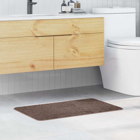 Vidaxl antislip badmat bruin 50 x 80 cm pp
