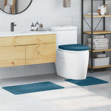 Vidaxl antislip badmat set 3 st blauw 50 x 80 cm pp