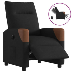 Vidaxl fauteuil verstelbaar elektrisch stof zwart