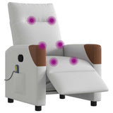 Vidaxl massagestoel elektrisch verstelbaar stof wolk grijs