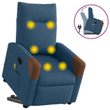 Vidaxl sta-op-massagestoel verstelbaar stof blauw