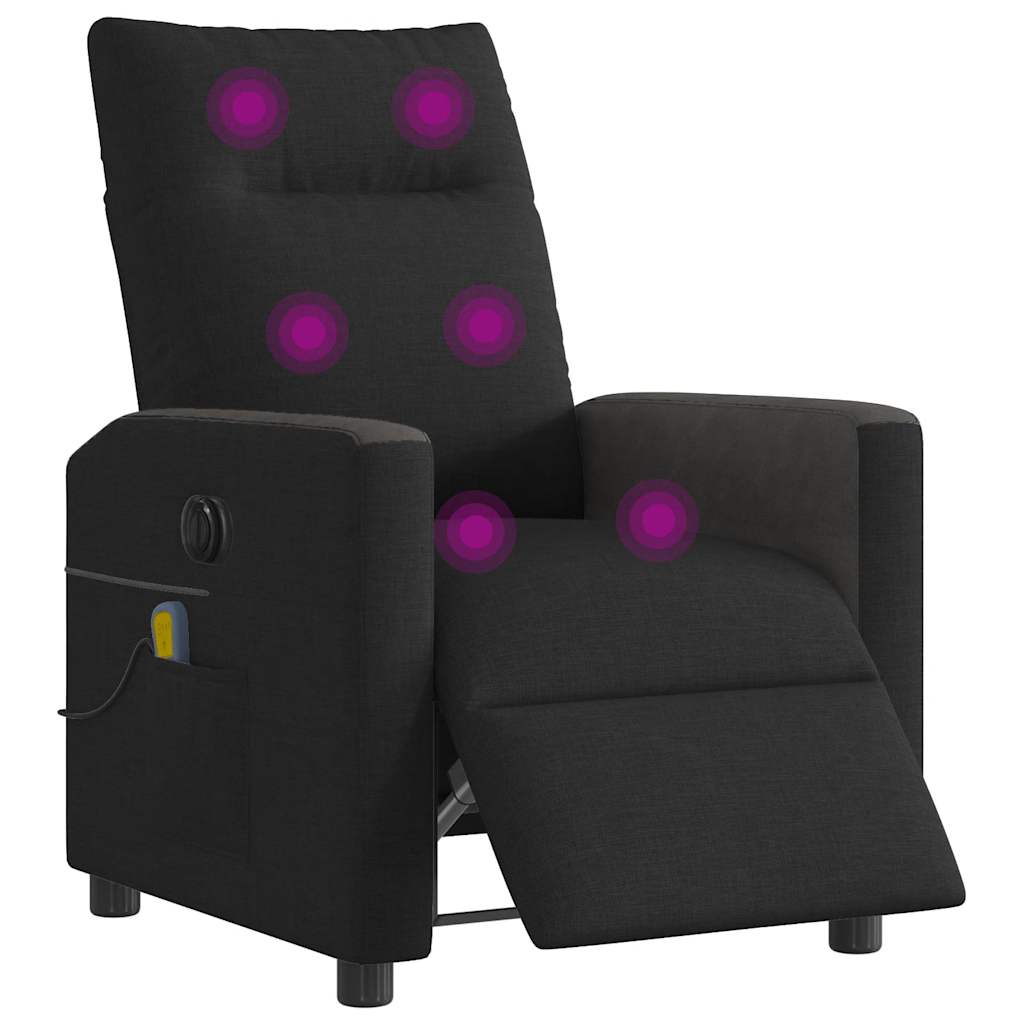 Vidaxl massagestoel elektrisch verstelbaar stof zwart