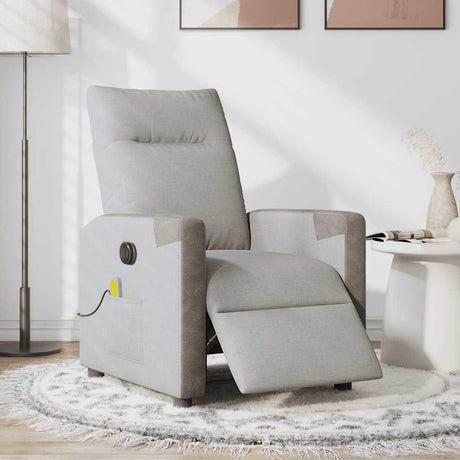 Vidaxl massagestoel elektrisch verstelbaar stof wolk grijs