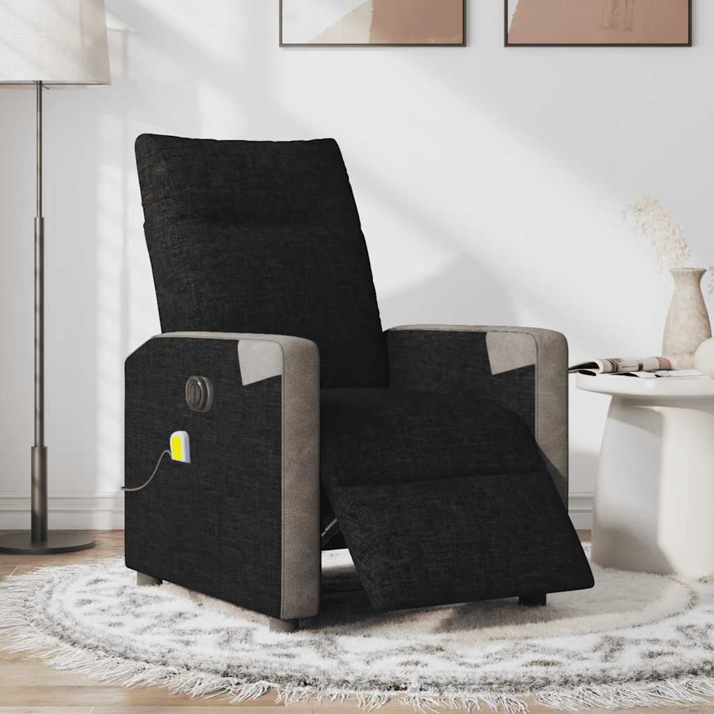 Vidaxl massagestoel elektrisch verstelbaar stof zwart