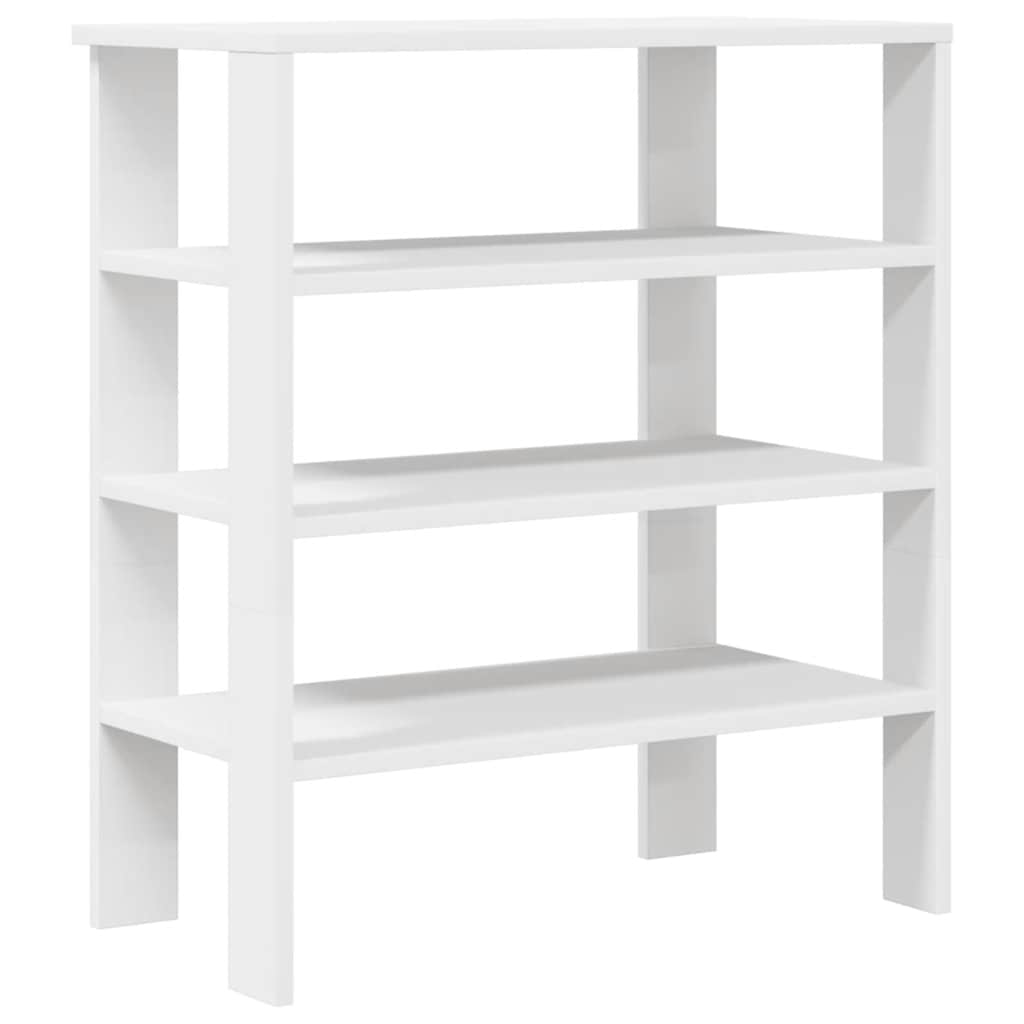 Vidaxl Shoe Rack 61x32x70 cm de madera procesada blanca