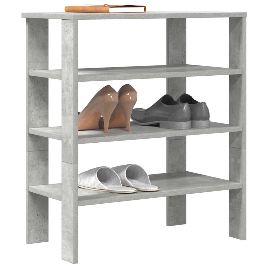 Vidaxl Shoe Rack 61x32x70 cm Behandlet tre betongpris