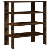 Vidaxl Schong Rack 61x32x70 cm veraarbechte Holz gefëmmt Oak faarweg