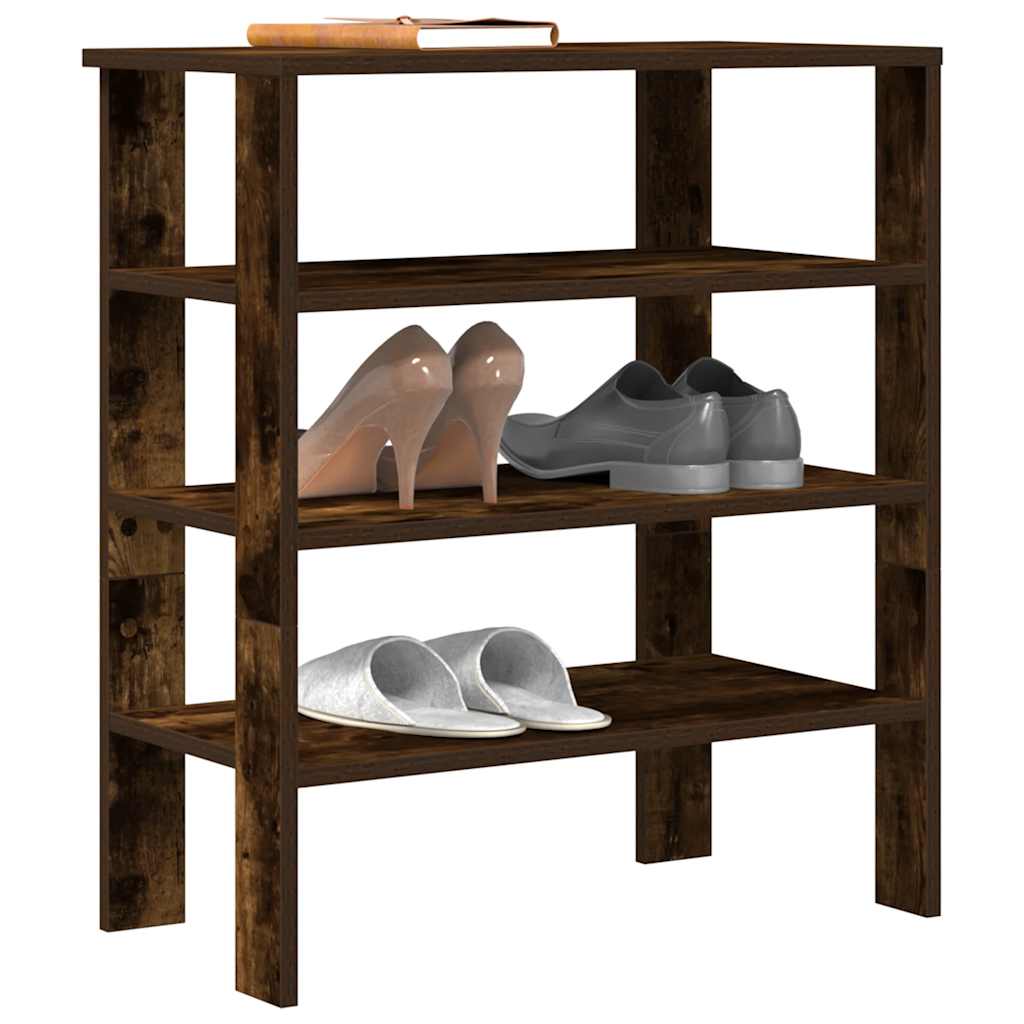 VidaXL shoe rack 61x32x70 cm processed wood smoked oak colored