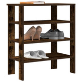 Vidaxl Shoe Rack 61x32x70 cm bearbetat trä rökt ekfärgad