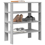 Vidaxl Shoe Rack 61x32x70 cm bearbetad trägrå sonoma