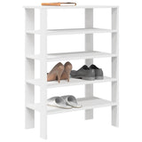 Vidaxl Shoe Rack 61x32x87,5 cm Forarbejdet træhvide