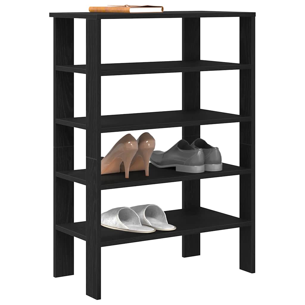 Vidaxl Shoe Rack 61x32x87,5 cm Behandlet tre svart