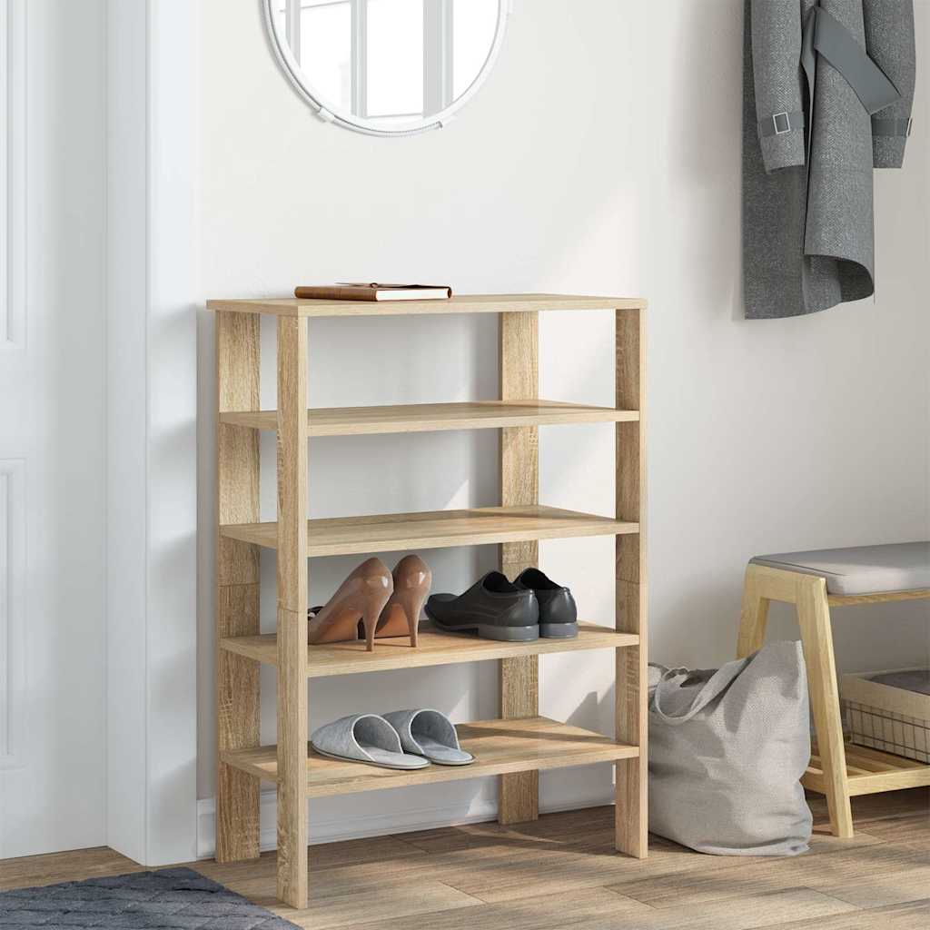 VidaXL shoe rack 61x32x87.5 cm processed wood Sonoma oak colored