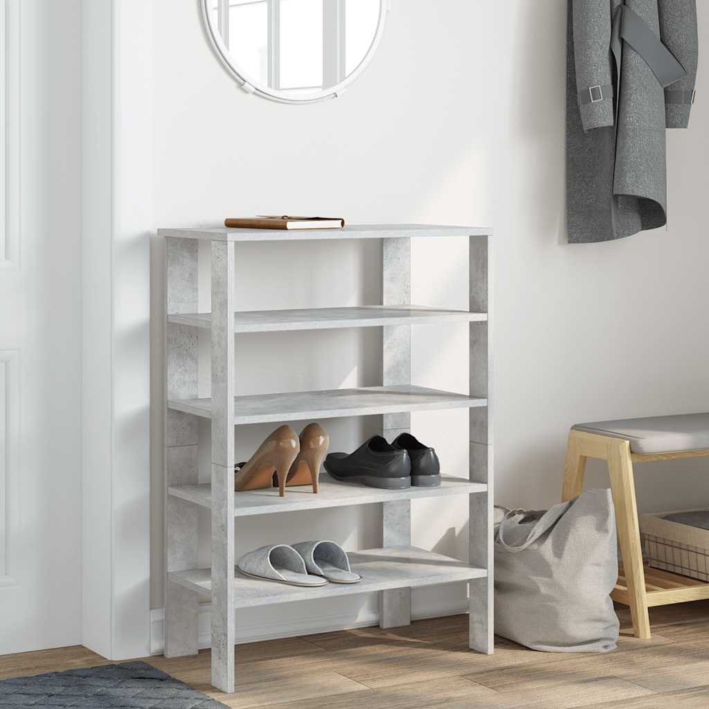 Rack à chaussures Vidaxl 61x32x87,5 cm Prix de béton en bois transformé