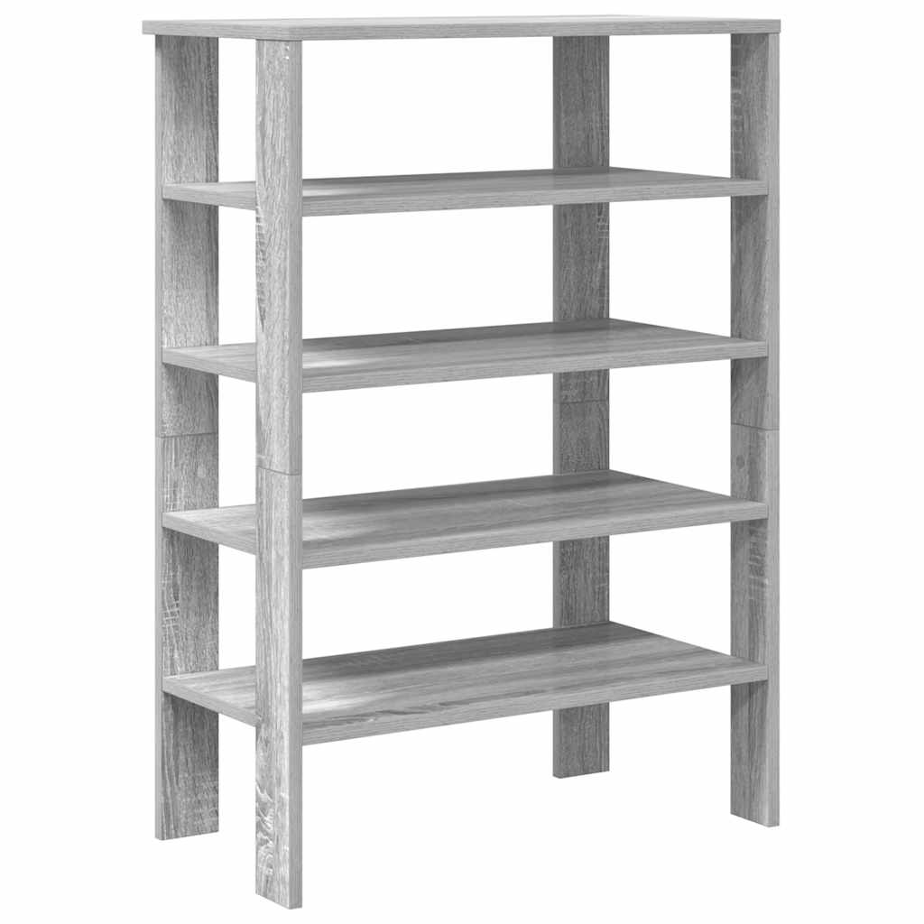 Vidaxl Shoe Rack 61x32x87,5 cm Forarbejdet trægrå sonoma eg Farve