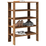 Rack à chaussures Vidaxl 61x32x87,5 cm Bois transformé vieux bois coloré