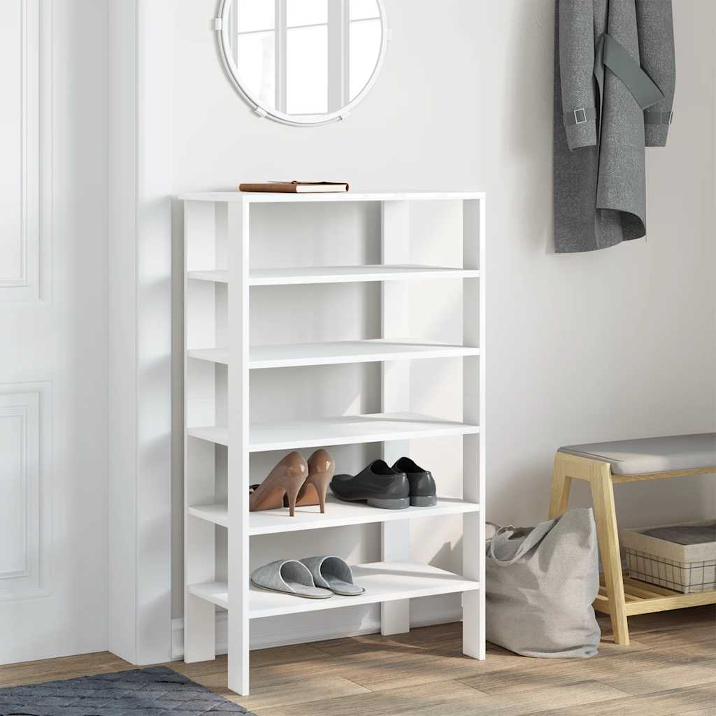 Vidaxl Shoe Rack 61x32x105 CM Processed Wood White