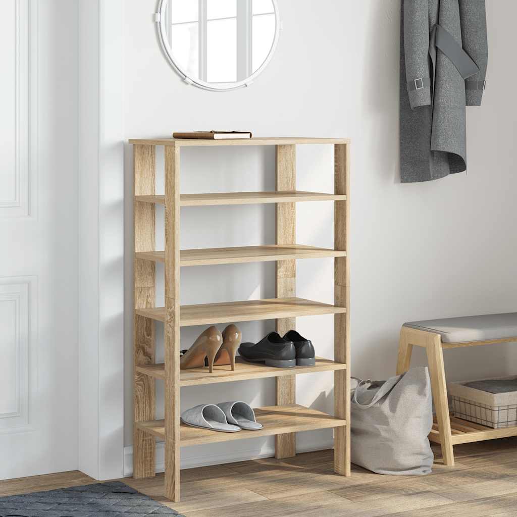 Vidaxl Shoe Rack 61x32x105 cm Behandlet tre Sonoma eik farget