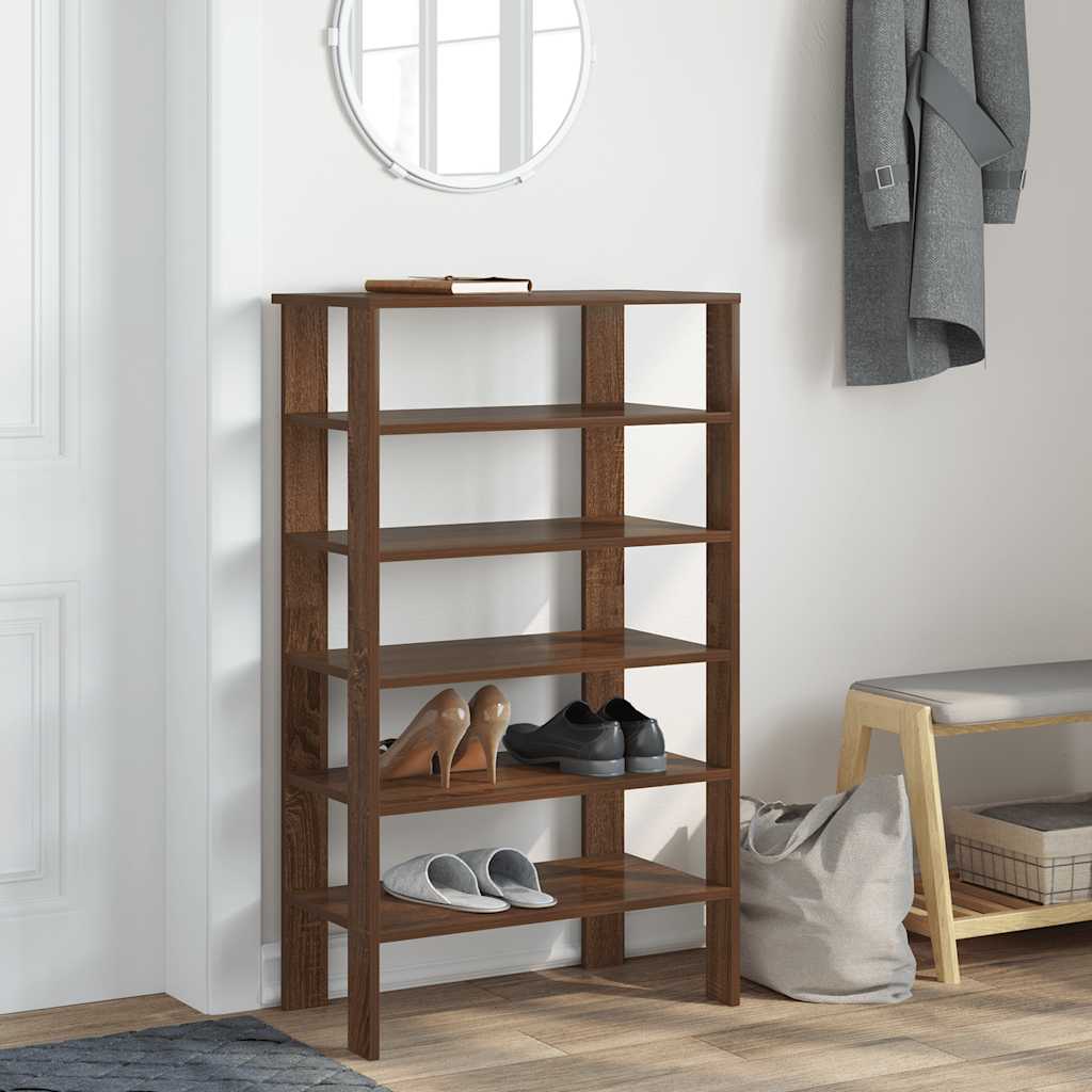 Vidaxl shoe rack 61x32x105 cm processed wood brown oak color